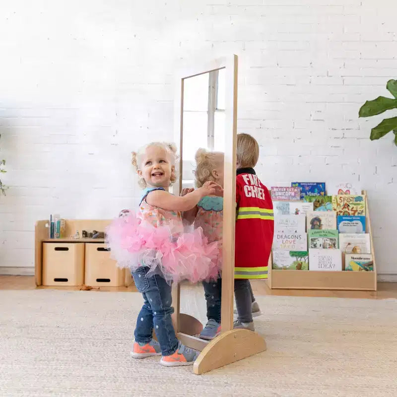 Miroir bidirectionnel double face en bois ECR4Kids, meuble Montessori