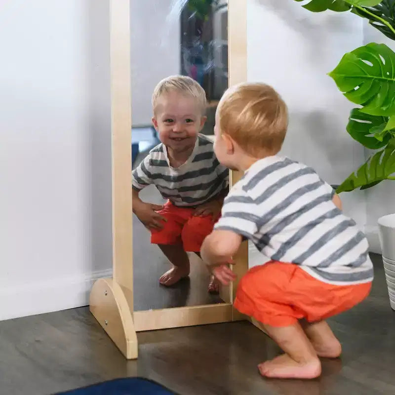 Miroir bidirectionnel double face en bois ECR4Kids, meuble Montessori