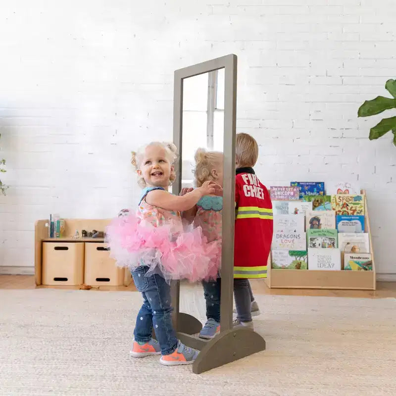 Miroir bidirectionnel double face en bois ECR4Kids, meuble Montessori