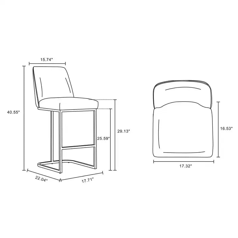 Manhattan Comfort Lot de 2 tabourets de bar Serena