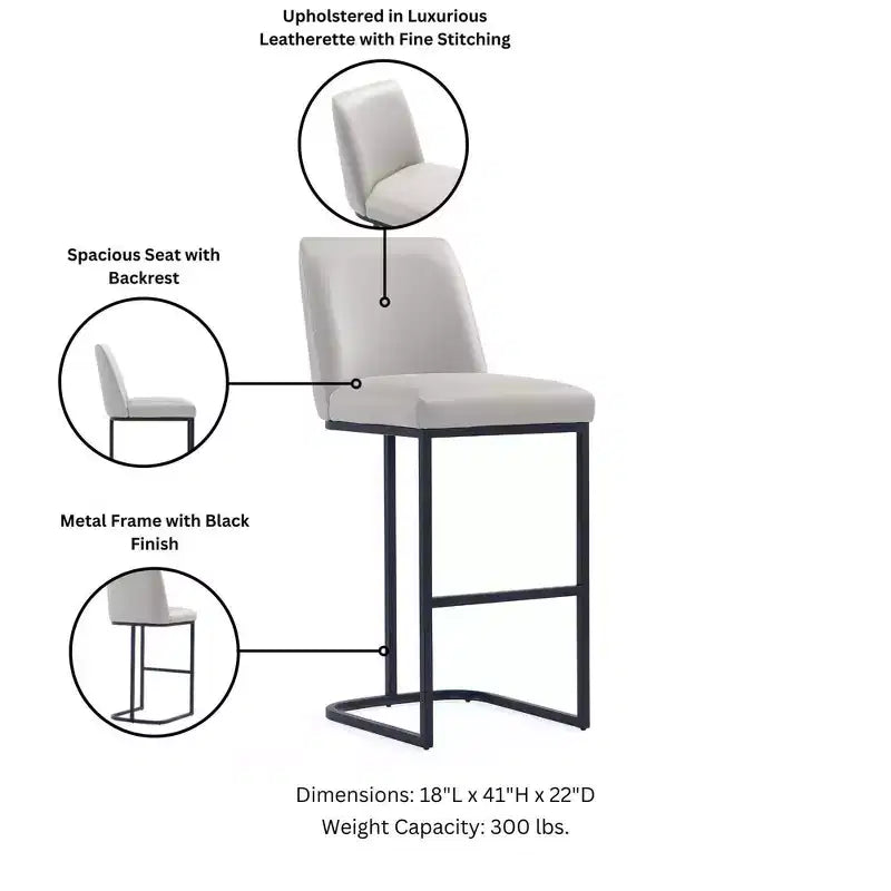 Manhattan Comfort Lot de 2 tabourets de bar Serena