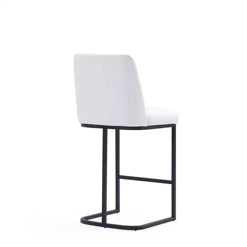 Tabouret de bar Serena en similicuir et métal, hauteur comptoir, par Manhattan Comfort