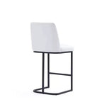 Tabouret de bar Serena en similicuir et métal, hauteur comptoir, par Manhattan Comfort