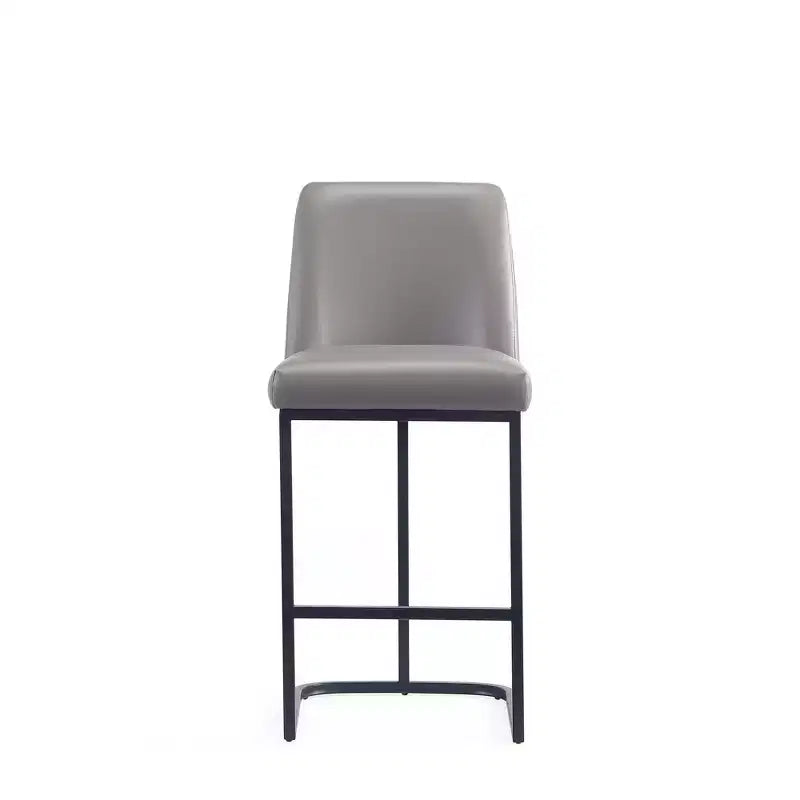 Tabouret de bar Serena en similicuir et métal, hauteur comptoir, par Manhattan Comfort