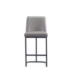 Tabouret de bar Serena en similicuir et métal, hauteur comptoir, par Manhattan Comfort