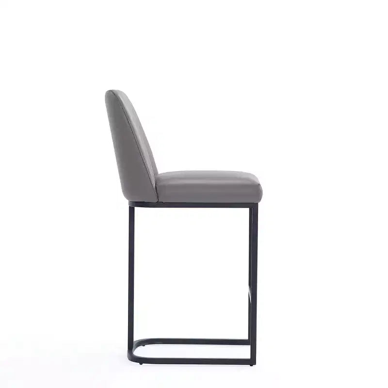 Tabouret de bar Serena en similicuir et métal, hauteur comptoir, par Manhattan Comfort