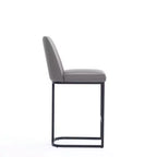 Tabouret de bar Serena en similicuir et métal, hauteur comptoir, par Manhattan Comfort