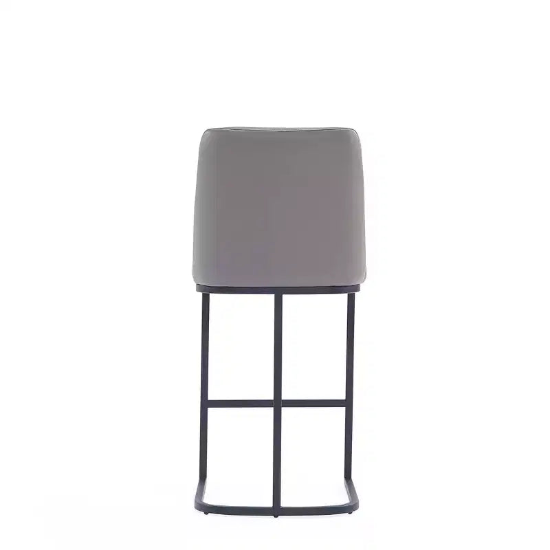 Tabouret de bar Serena en similicuir et métal, hauteur comptoir, par Manhattan Comfort