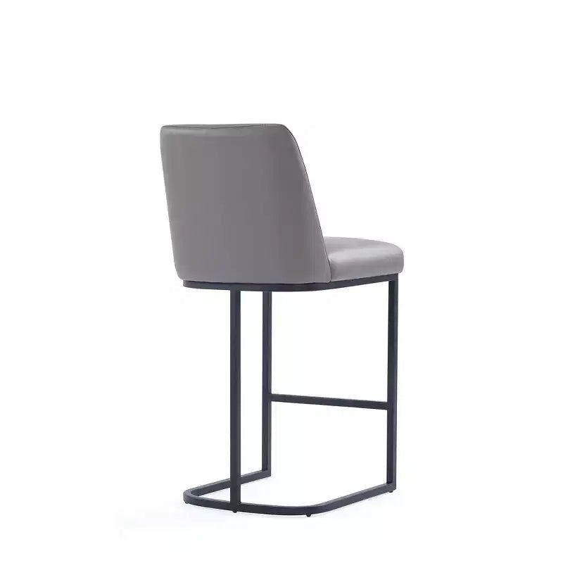 Tabouret de bar Serena en similicuir et métal, hauteur comptoir, par Manhattan Comfort