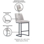 Tabouret de bar Serena en similicuir et métal, hauteur comptoir, par Manhattan Comfort