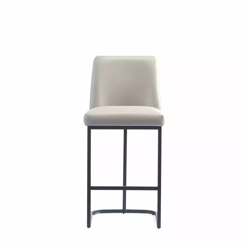Tabouret de bar Serena en similicuir et métal, hauteur comptoir, par Manhattan Comfort