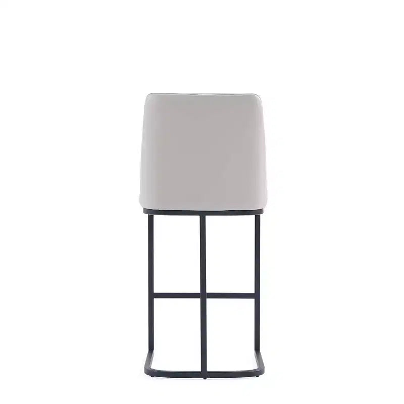 Tabouret de bar Serena en similicuir et métal, hauteur comptoir, par Manhattan Comfort