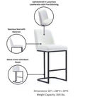 Tabouret de bar Serena en similicuir et métal, hauteur comptoir, par Manhattan Comfort