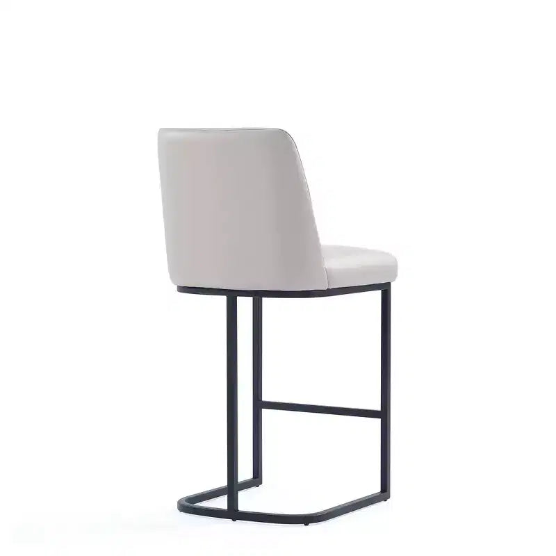 Tabouret de bar Serena en similicuir et métal, hauteur comptoir, par Manhattan Comfort