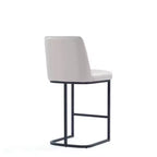 Tabouret de bar Serena en similicuir et métal, hauteur comptoir, par Manhattan Comfort