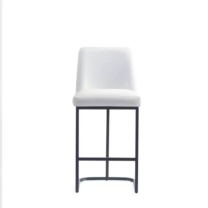 Tabouret de bar Serena en similicuir et métal, hauteur comptoir, par Manhattan Comfort