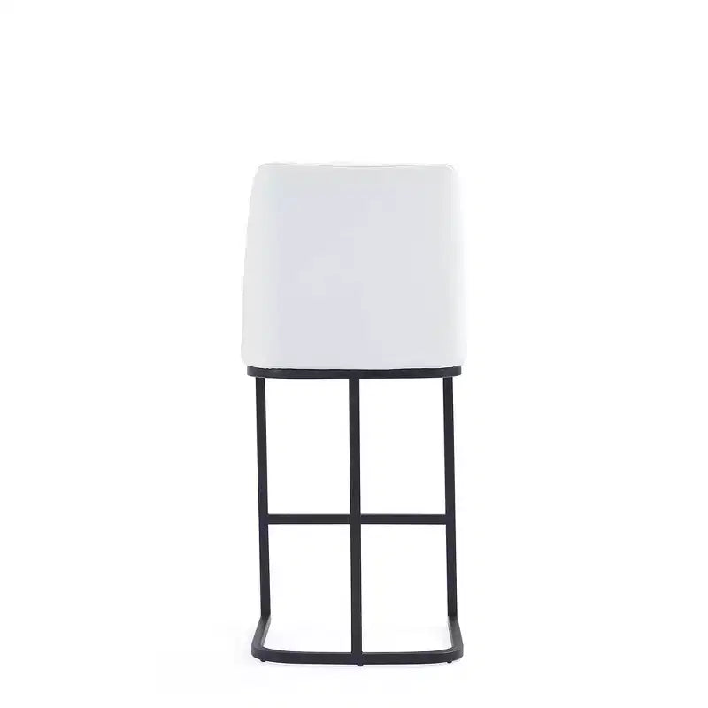 Tabouret de bar Serena en similicuir et métal, hauteur comptoir, par Manhattan Comfort