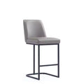 Tabouret de bar Serena en similicuir et métal, hauteur comptoir, par Manhattan Comfort
