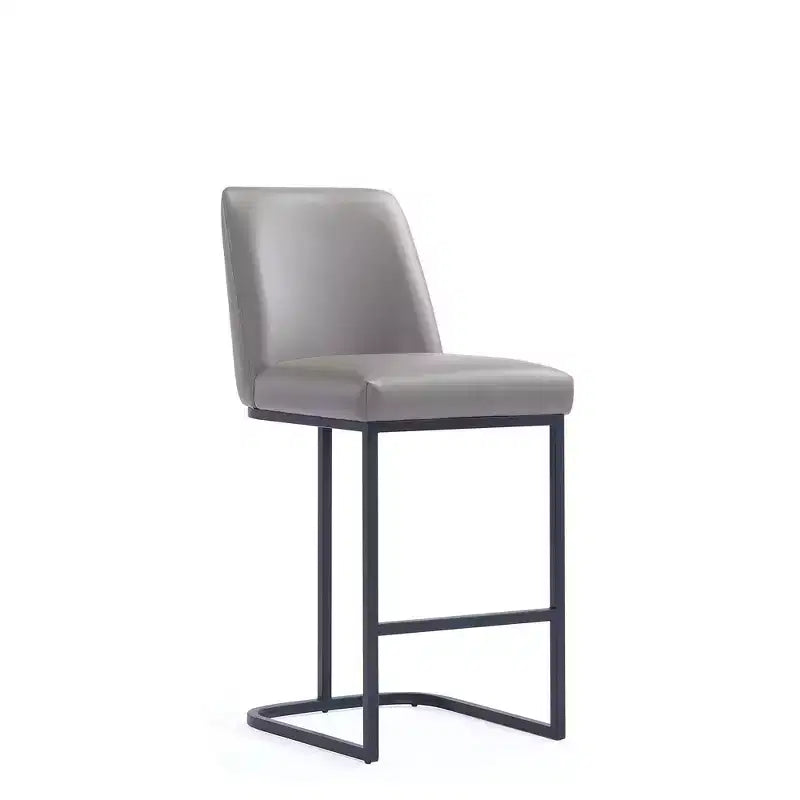 Tabouret de bar Serena en similicuir et métal, hauteur comptoir, par Manhattan Comfort
