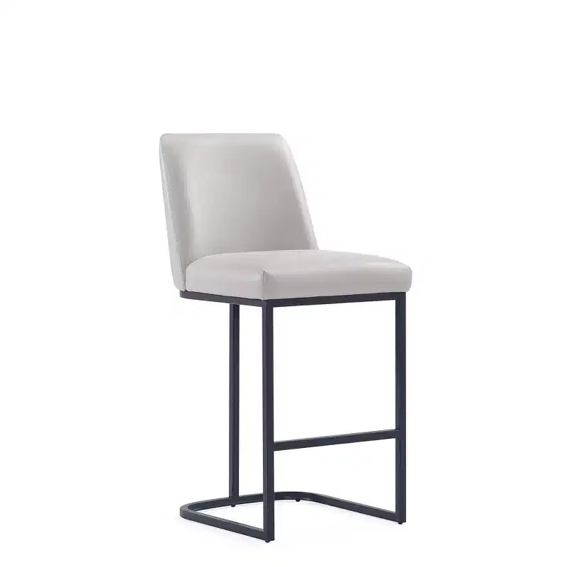 Tabouret de bar Serena en similicuir et métal, hauteur comptoir, par Manhattan Comfort