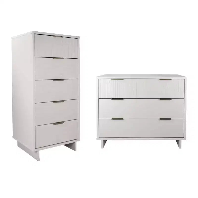 Ensemble de chambre à coucher Manhattan Comfort Granville (2 pièces) : commode étroite et commode
