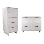 Ensemble de chambre à coucher Manhattan Comfort Granville (2 pièces) : commode étroite et commode
