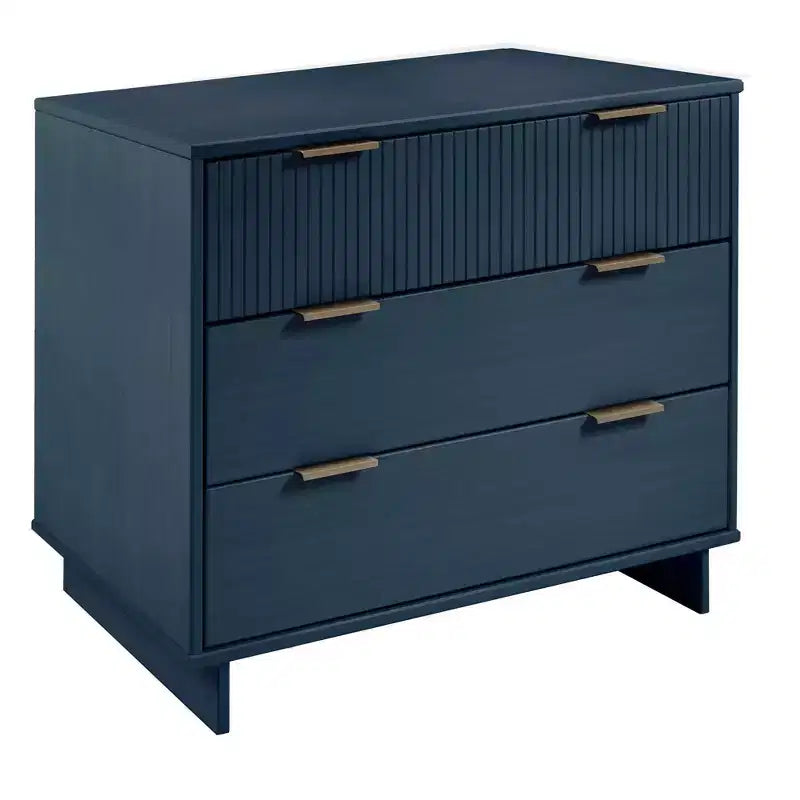 Ensemble de chambre à coucher 3 pièces Manhattan Comfort Granville : commode étroite, commode et table de chevet