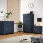 Ensemble de chambre à coucher 3 pièces Manhattan Comfort Granville : commode étroite, commode et table de chevet