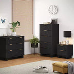 Ensemble de chambre à coucher 3 pièces Manhattan Comfort Granville : commode étroite, commode et table de chevet
