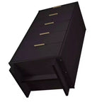 Ensemble de chambre à coucher 3 pièces Manhattan Comfort Granville : commode étroite, commode et table de chevet
