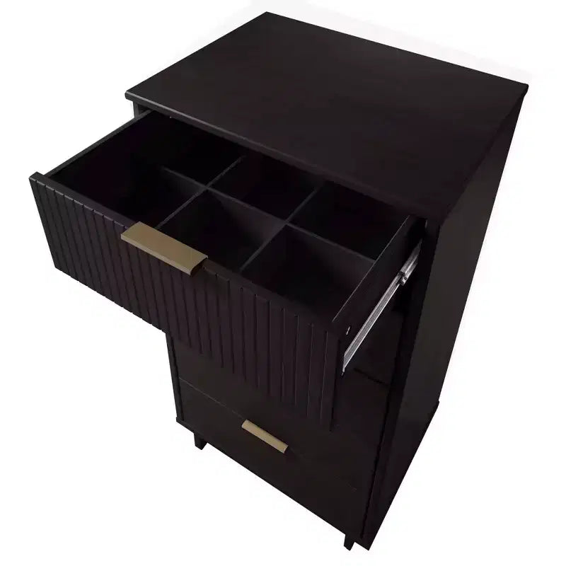 Ensemble de chambre à coucher 3 pièces Manhattan Comfort Granville : commode étroite, commode et table de chevet