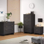 Ensemble de chambre à coucher 3 pièces Manhattan Comfort Granville : commode étroite, commode et table de chevet