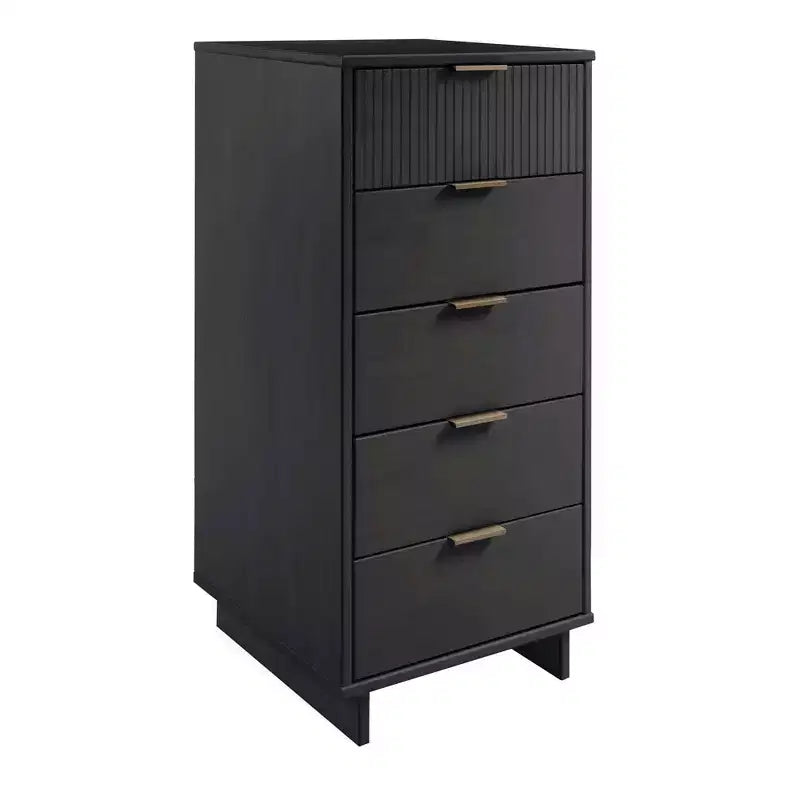 Ensemble de chambre à coucher 3 pièces Manhattan Comfort Granville : commode étroite, commode et table de chevet