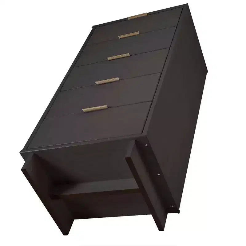Ensemble de chambre à coucher 3 pièces Manhattan Comfort Granville : commode étroite, commode et table de chevet