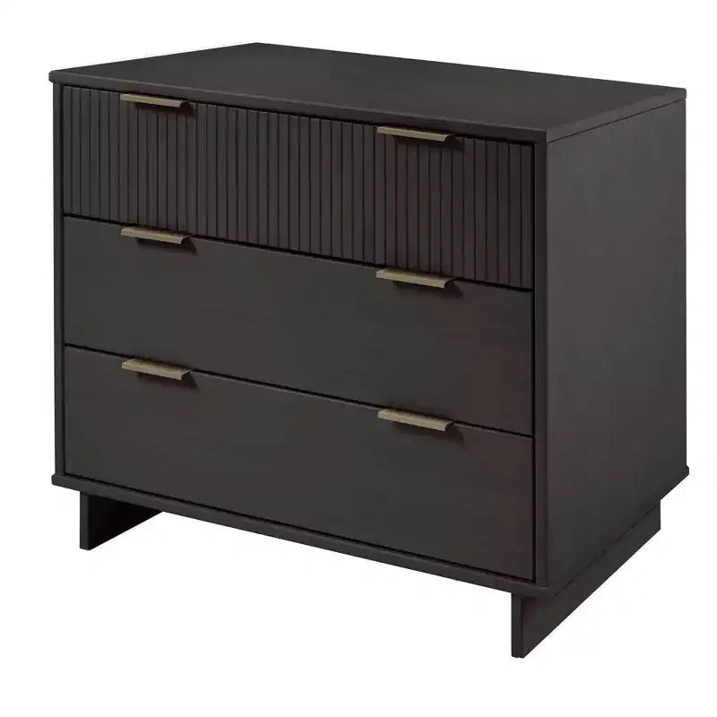 Ensemble de chambre à coucher 3 pièces Manhattan Comfort Granville : commode étroite, commode et table de chevet