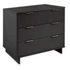 Ensemble de chambre à coucher 3 pièces Manhattan Comfort Granville : commode étroite, commode et table de chevet