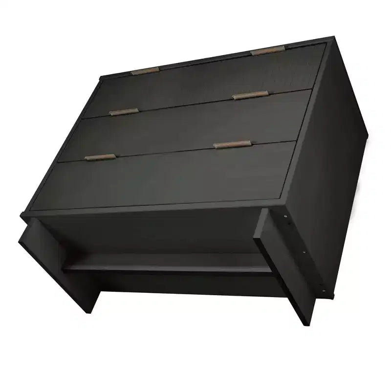 Ensemble de chambre à coucher 3 pièces Manhattan Comfort Granville : commode étroite, commode et table de chevet