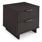 Ensemble de chambre à coucher 3 pièces Manhattan Comfort Granville : commode étroite, commode et table de chevet