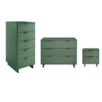 Ensemble de chambre à coucher 3 pièces Manhattan Comfort Granville : commode étroite, commode et table de chevet