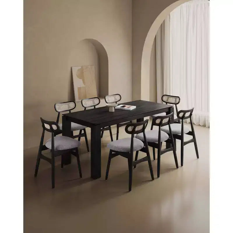 Ensemble de salle à manger rectangulaire Manhattan Comfort 9 pièces 70,86" Rockaway et Colbert