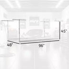 MonsterRax Étagère de rangement de garage suspendue 4' x 8' pouvant supporter jusqu'à 227 kg, blanche