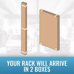 MonsterRax Étagère de rangement de garage suspendue 4' x 8' pouvant supporter jusqu'à 227 kg, blanche