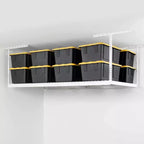 MonsterRax Étagère de rangement de garage suspendue 4' x 8' pouvant supporter jusqu'à 227 kg, blanche