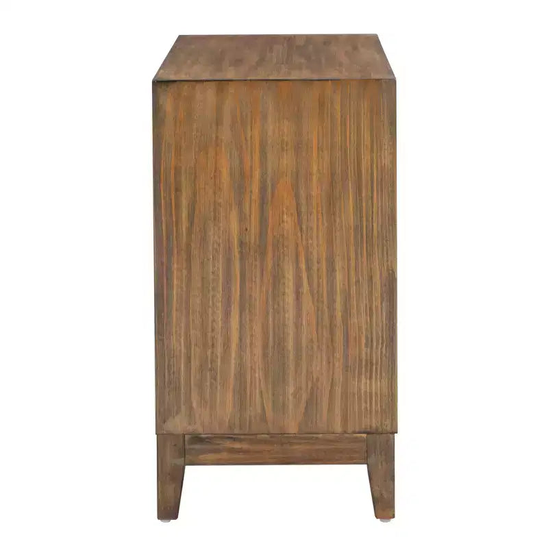 Meuble d'appoint Powell Buchanan en bois massif avec 2 portes et 2 étagères
