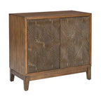 Powell Buchanan Solid Wood 2 Doors and 2 Shelves Accent Cabinet