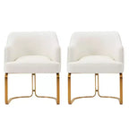 Manhattan Comfort Raya Lot de 2 Chaises de Salle à Manger Modernes Rembourrées en Similicuir