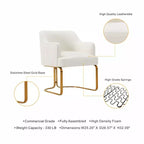 Manhattan Comfort Raya Lot de 2 Chaises de Salle à Manger Modernes Rembourrées en Similicuir