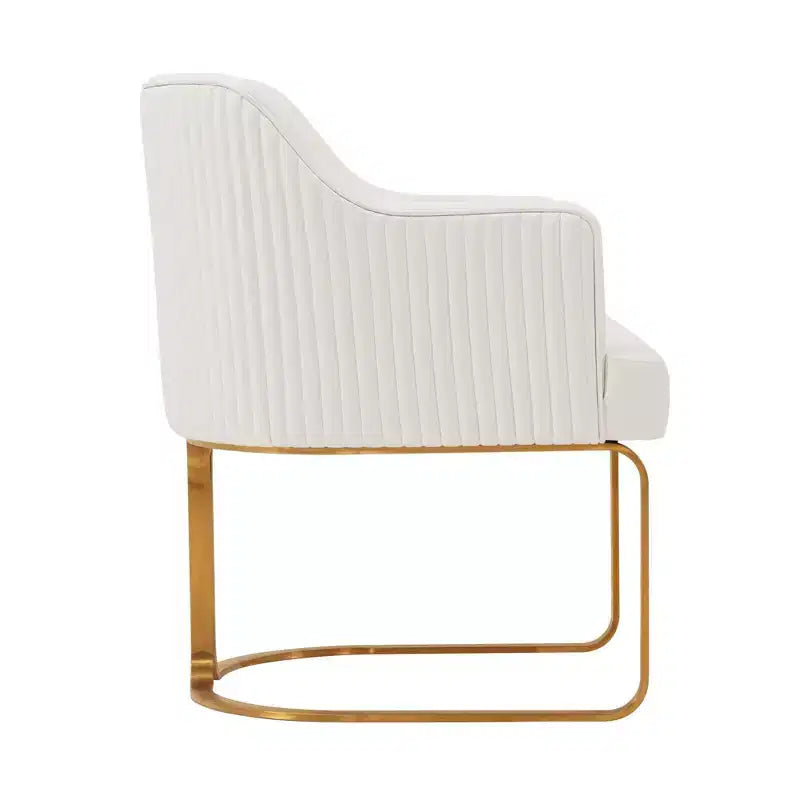 Manhattan Comfort Raya Lot de 2 Chaises de Salle à Manger Modernes Rembourrées en Similicuir