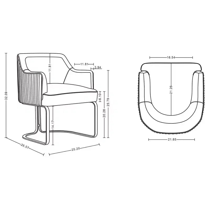 Manhattan Comfort Raya Lot de 2 Chaises de Salle à Manger Modernes Rembourrées en Similicuir
