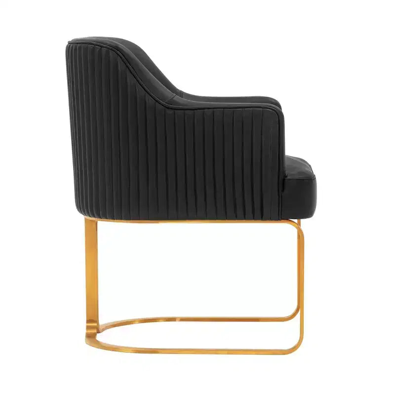 Manhattan Comfort Raya Lot de 2 Chaises de Salle à Manger Modernes Rembourrées en Similicuir